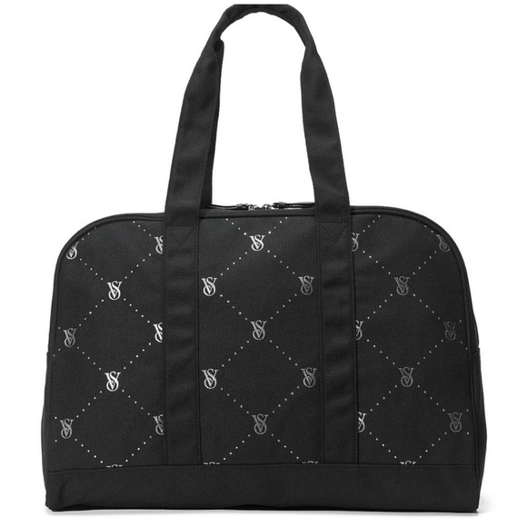 Victoria's Secret Handbags - Black Monogram Canvas Weekender Bag
